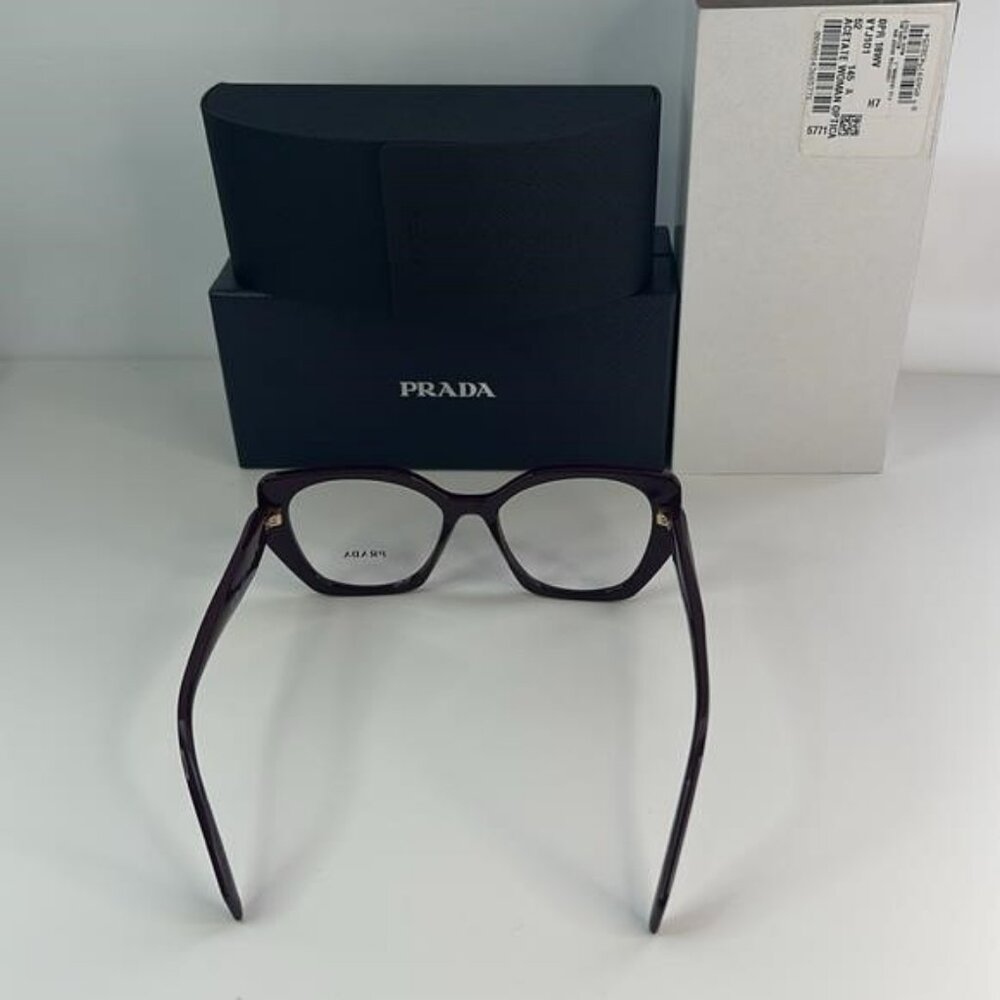 New Authentic Prada PR 18WV VIY1O1 52 - Garnet Eyeglasses - Picture 8 of 12